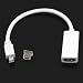 Produktbild Mini DP to HDMI, Geotech Mini DisplayPort Convert to HDMI Cable Convertor Full HD 1080p | PC and Apple / iMac, Mac, MacBook Pro, MacBook Air | miniDP to HDMI - White