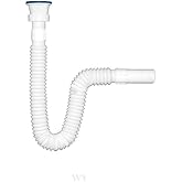 NEROLIA 1.Kalite Paslanmaz &Ccedil;elik S&uuml;zge&ccedil;li Lavabo Gider Hortumu/K&ouml;r&uuml;kl&uuml; Lavabo Sifonu/Eviye Gider Borusu (75 cm)