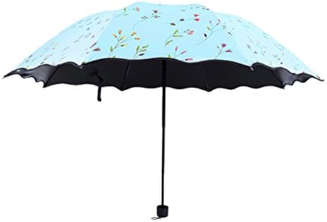 Zhuhaijq Folding Travel Umbrella Vented Windproof Double Canopy—Men's &amp; Ladies Made of Fiberglass Umbrella Lotus Leaf umbrellas for women