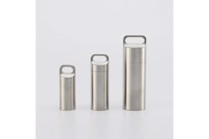 BE-TOOL - Contenitore per pillole, impermeabile, 3 pezzi, in metallo, portatile, portatile, per portachiavi, pillole, colore: Argento grande+medio+piccolo