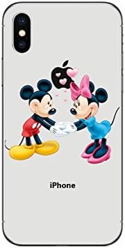 NEW DISNEY CARTOONS TRANSPARENT CLEAR TPU SOFT CASE FOR APPLE IPHONE X MICKEY &amp; MINNIE