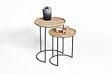 mesas para centro apilables Mesas de café apilables de estilo vintage: las dos mesas apilables se caracterizan por un estilo vintage elegante que se adapta perfectamente a cualquier habitación de la casa, desde la sala de estar, hasta la cocina, el dormitorio.