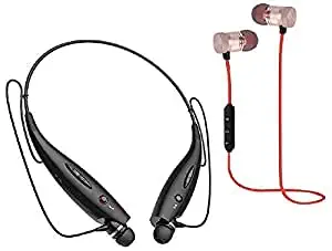 ROCK LYFE New Combo Magnetic Wireless Neckband Bluetooth Earphone, Built-in Mic, Vibration Feature, Noise Cancellation Headset for All Android Smartphone & iOS Devoices COD PUBG Free FAIR