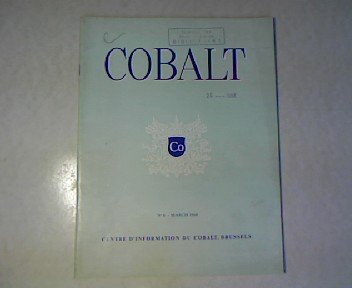 Cobalt Production Statistics for 1959, in: COBALT, 6/1960.