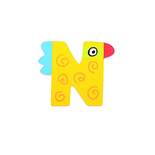 Preisvergleich Produktbild Tatiri Holzbuchstabe Verrückter Vogel N (Orange)