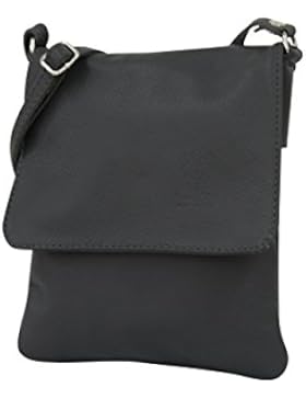 AMBRA Moda Italienische Ledertasche Schultertasche Crossover Umhängetasche Nappaleder Damen Kleine Tasche NL602
