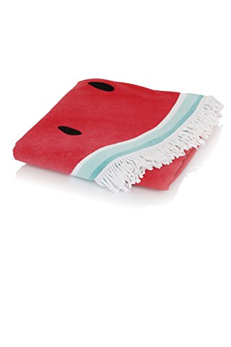 South Beach, Weich Rund Handtuch, Wassermelone und Aztek Design – Wassermelone - 2