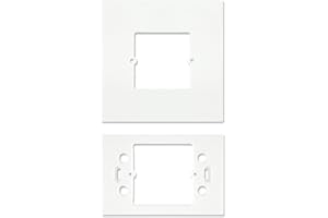 ILSALVAMURO Adattatore scatola placca da 503 a 502, placca adattatore riduttore da 503 a 502 in plastica. Supporto adattatore cassetta per termostati o altro (Mod 2 Quadrato Bianco)
