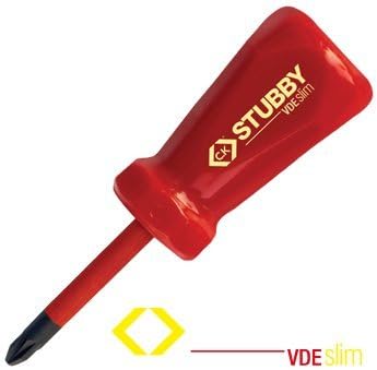 CK Tools 4mm Stubby Slotted VDE Screwdriver Slim