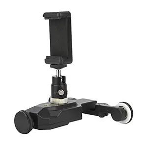 Motorized Electric Track Rail Slider, Dolly Rail Camera Slider Foldable with Panoramic Shooting for 4-6.4 Inch Wide Phone for Mobile Phone Camera