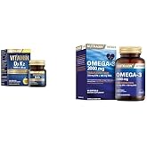 Nutraxin D3K2 120 Tablet - 1000 Iu D3 Vitamini, 25 Mcg K2 Vitamini + Nutraxin Vitals Omega-3 2000 mg EPA + DHA Balık Yağı i&ccedil;e