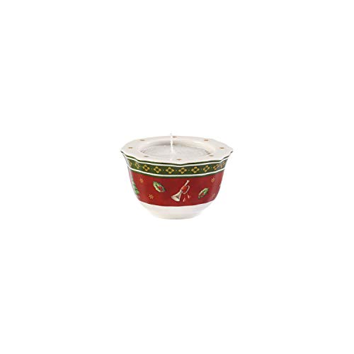 Villeroy & Boch 14-8585-3997 Portavelas de té Toy's Delight, para Navidad, 4 cm, en Festivo Embalaje de Regalo, Metal, Rojo, 27.5x14.0x8.0 cm