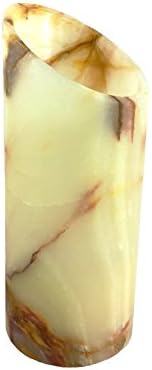 Green Onyx Marble Flower Vase in Truncated Right Cylinder Form 20 x 8 cm