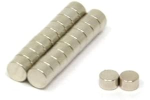 first4magnets F640-25 Imanes de neodimio N42 de 5 mm de diámetro x 3 mm de Grosor, 0,76 kg (25 Unidades), Metal, Plata