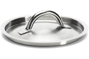 De Buyer - Couvercle en inox brossé PRIM'APPETY - 16 cm - Sans PFAS, Inox 18/10 Durable, Comptabile avec Toute la Gamme PRIM'APPETY, Plusieurs Diamètres disponibles, de 14 à 36 cm, En Inox Brossé