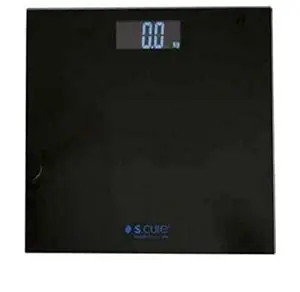 S.Cure SWS-102 Personal Digital Weight Scale with 180kg Capacity, Large LCD Display (Black) For Accurate Weight Measurement,Body Fitness