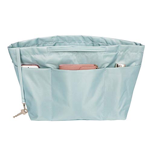 JOQIXON - Bolsa organizadora de Nailon, Bolsa organizadora de Viaje para cosméticos, Bolsa organizadora para LV, Verde Menta (Verde) - JX-NL/ST-Mint Green-S