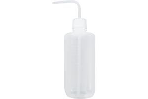 haituoyizhan 1 st 150 ml, 250 ml, 500 ml, 1 000 ml, klämflaska i plast, tvätta armbågssköljningsflaska, vit, tippad med skala