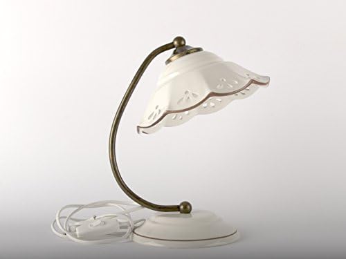 Armony creations, hand decorated pleated ceramic table lamp