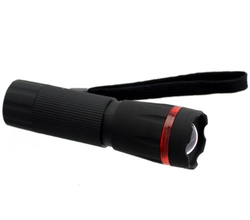 Universelle LED Lampe Taschenlampe mit Zoom Funktion - Gummibeschichtung - Spritzwasserfest