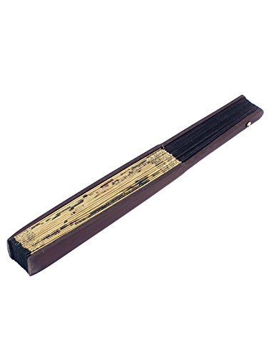 Manual Gelb Stoff Bambus Vogel Blumen Druck beweglich faltbar Tasche Handfächer - 2