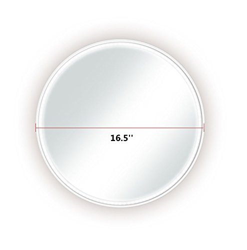 LED Spiegel, NANAMI Wandspiegel mit Beleuchtung, Moderne Wandspiegel Rund,Kosmetikspiegel Beleuchtet Mit 2 Dimmer-Modi durch Touch-Schalter 40X40cm(weiß) - 7