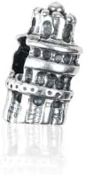 Tedora Italy: Sterling Silver Pisa Tower Charm