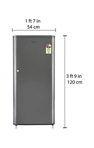Whirlpool 190 L 3 Star Direct Cool Single Door Refrigerator(WDE 205 CLS 3S GREY-E, Grey)
