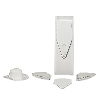 Börner Mandoline V1 ClassicLine Starter- Coupe-légume & Fruit Professionnel en Tranche Fine + Poussoir de sécurté -Blanc