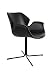 Produktbild Zuiver 1200139 Armchair Nikki Set of 2, Lederimitat, schwarz, 62 x 66 x 80 cm