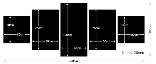 Bold Bloc Design - Tower of London Poppies City - 250x100cm Canvas Art Print Box Framed Picture Wall Hanging - Hand Made In The UK - Framed And Ready To Hang