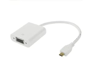 MICROWARE REALMAX® Micro HDMI Male to VGA Female cable adapter for Tablet to Projector/Monitor video images display (Micro HDMI to VGA)