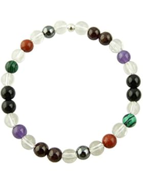 Sunsara Traumsteinshop Edelstein Sternzeichen Armband - Skorpion - mit 925er Silber Perle, Heilsteinarmband, Stretcharmband...