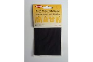 Kleiber - Borsa di Sicurezza con Cerniera, 14 x 20 cm, Colore: Nero