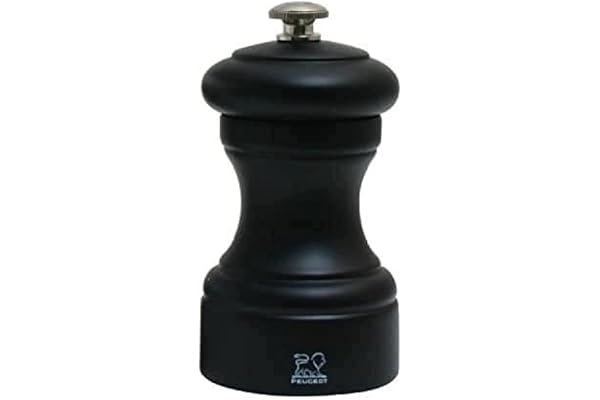 PEUGEOT - Moulin à Poivre Bistro 10 cm - Réglage Classique - En Bois Labellisé PEFC - Fabrication Française - Couleur : Noir Mat