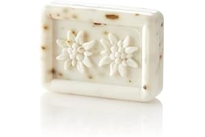 12FADENLINE OVIS Schafmilchseife 100g -Edelweiß -Reinigung und Pflege mit Schafmilch in Papierverpackung / zero waste ohne Mikroplastik oder Mineralöl