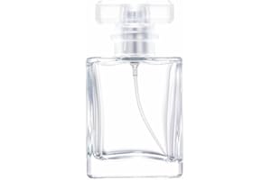 ZÉNITUDE GLASSWORKS Flacone spray in vetro vuoto da 50 ml - Atomizzatore rettangolare (argento)