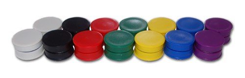 Memomagnet Ø 10 mm x 8 mm Neodym, weiß – Haftkraft 0,5 kg – 10 Stück - 6