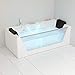Produktbild Tronitechnik Whirlpool Badewanne Mykonos 180cm x 88cm mit Heizung, Wasserfall, Hydromassage und Farblichtherapie