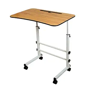 Star Products Multi Purpose Adjustable Laptop Table for Bed Laptop Desk,Multi Use Coffee Table Utility Table with 4 Wheels, Foldable Study Table Size (60 * 40 * 7) (Model 1)