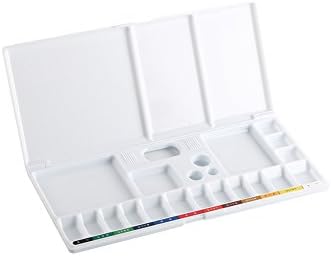 Multifunctional Folding Palette Acrylic Gouache Watercolor Palette Box Palette 15 Grid Portable Storage Box Artist Oil Watercolor Holder Flip Palette Paint Tool Organizer