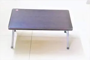 Bhagya Shree Foldable Multipurpose Wooden Table for Study Eating and Bed Table Office Table and Study Reading Table Desk- Table for Kids (Dark Brown Color)