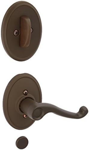 Schlage Lock Company F94FLA613WKFRH Flair Lever Right Handed Dummy Interior Pack with Deadbol, Oil Rubbed Bronze