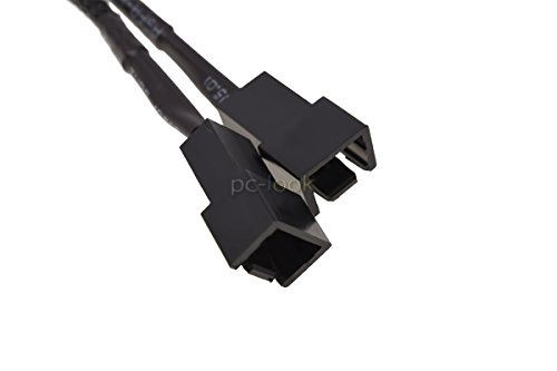 Phobya SATA Strom Y-Kabel intern auf 3Pin 5V und 12V 20cm – Schwarz - 3