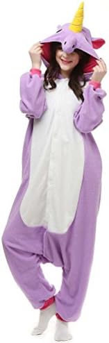 Girls Pyjamas Unicorn Pegasus Adult Unisex Anime Kigurumi Onesies Pajamas Romper Purple