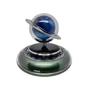 BKN Trending New Alloy Earth Globe Car Air Freshener Solar Rotating Dashboard Stylish Ornaments Aromatherapy For Car Decoration & Air Freshener Perfume