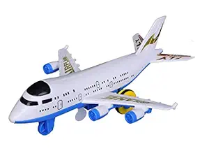 HALO NATION Fighter Jet F-22 Toy Military Airplane Rafale Toy 1:16 Scale Inertia Friction Powered Raptor Jet with Lights and Sounds Toy for Kids (Rafale-Orange Line)