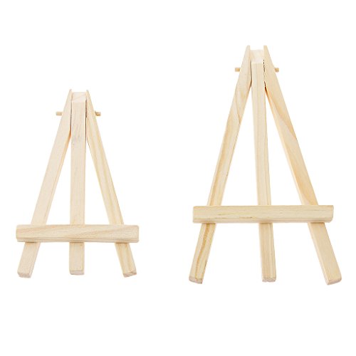 Phenovo Kunst Versorgung Staffelei Mini Holz Tischvitrine Natürliche Handwerk Stehen – 15 * 8cm - 3