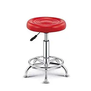STYLBASE Adjustable Kitchen Stool|Bar Stool|Office Stool|Cafeteria Stool, Red