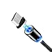 Produktbild Allowevt Magnet Ladekabel Magnetisches USB Datenkabel 1M 2A High Speed Sync Und Schnellladekabel Mit Blitz Typ C Micro USB Adapter Für Android, Phone, Type-C